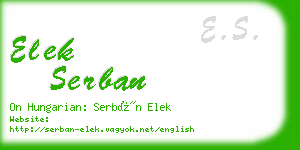elek serban business card